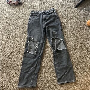 PacSun Women's Distressed Gray Boyfriend Jeans